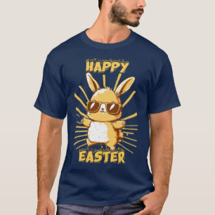 happy easter bunny rabbit face funny easter day wo T-Shirt