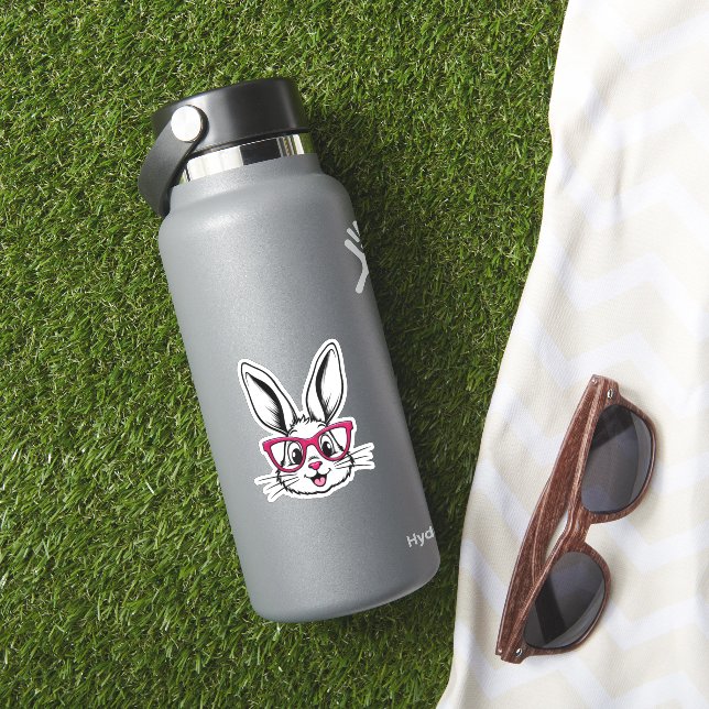 Happy Easter Bunny Rabbit Face with Glasses  (HydroFlask Insitu)