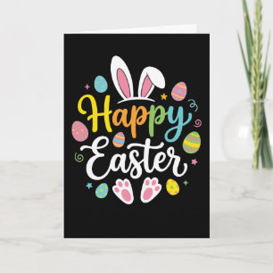 Happy Easter Bunny Rabbit Funny Easter Day Women  Card
