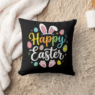 Happy Easter Bunny Rabbit Funny Easter Day Women  Cushion