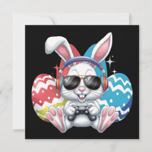 Happy Easter Bunny Rabbit Gaming Gamer Games Invitation