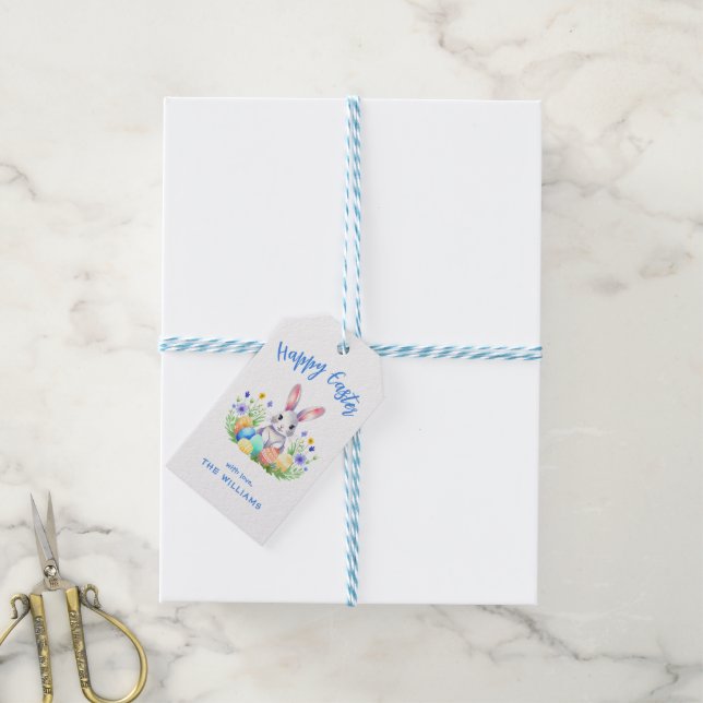 Happy Easter Bunny Rabbit Gift Tags (With Twine)