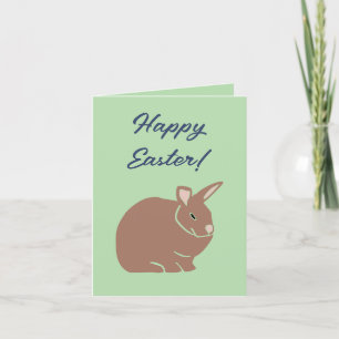 Happy Easter Bunny Rabbit Holiday Card
