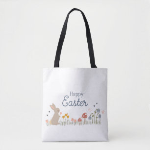 Happy Easter Bunny Rabbit Holiday Cute Tote Bag