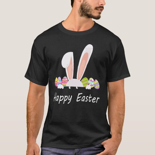 Happy Easter Bunny Rabbit Trio Women Girls Cute Ea T-Shirt (Front)