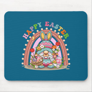 Happy Easter Bunny Rainbow Gnome Easter Egg Huntin Mouse Pad