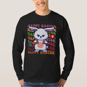Happy Easter Bunny Rainbow Rabbit Easter Egg Hunt T-Shirt