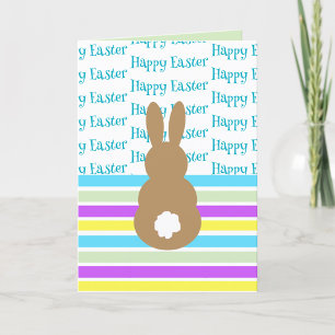 Happy Easter Bunny Silhouette Holiday Card