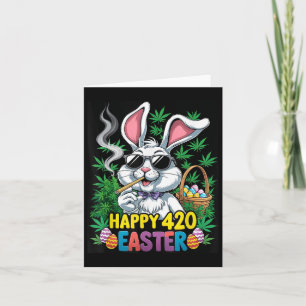 Happy Easter Bunny Smoking Weed Funny 2025  Card