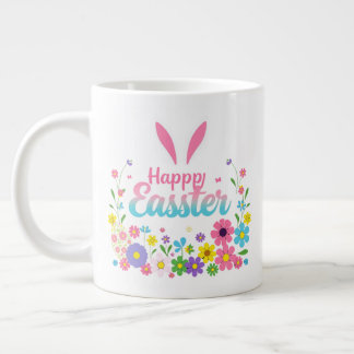 Happy Easter Bunny Spring Easter Egg Easter Large Coffee Mug