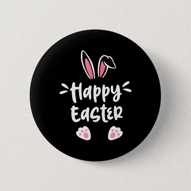 Happy Easter Bunny Spring Easter Egg Easter Men Wo 6 Cm Round Badge (Front)