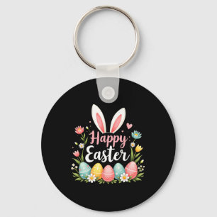 Happy Easter Bunny Spring Easter Egg Easter Shirts Key Ring