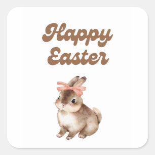 Happy Easter Bunny Stickers