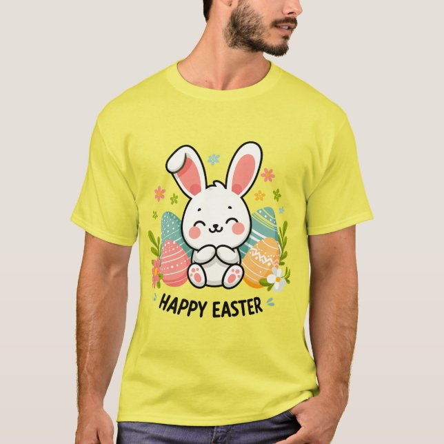 Happy Easter Bunny  T-Shirt (Front)