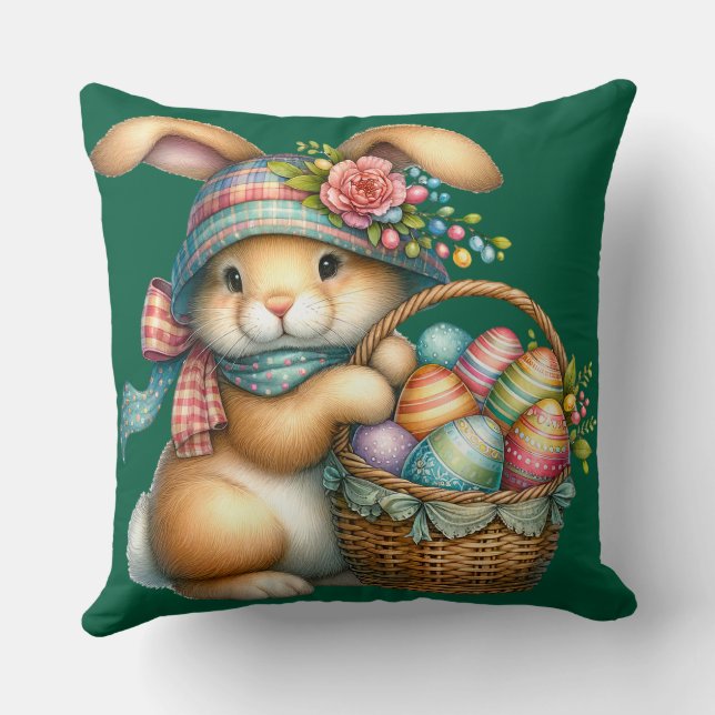 HAPPY EASTER BUNNY T-Shirt Cushion (Back)