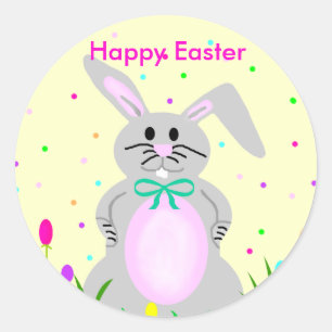 Happy Easter Bunny template stickers