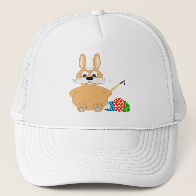 Happy Easter Bunny Trucker Hat (Front)