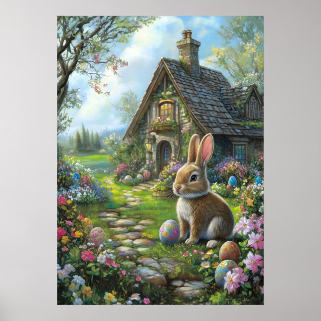 Happy Easter Bunny Wall Art (Front)