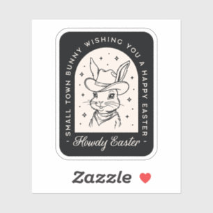 Happy Easter bunny western theme funny greetings