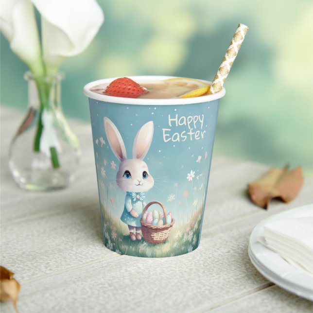 Happy Easter Bunny with Easter eggs Paper Cups (Insitu)