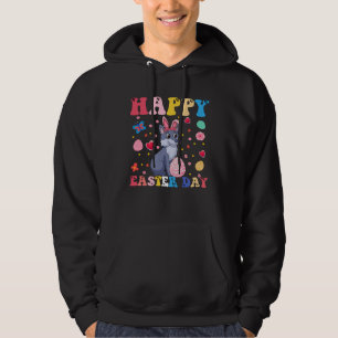 Happy Easter Bunny Wolf Easter Day Groovy Hoodie