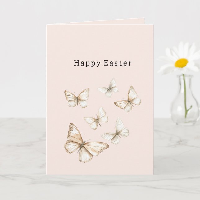 Happy Easter Butterflies Card (Small Plant)
