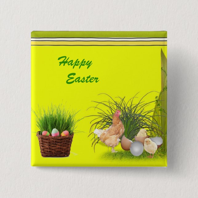 Happy Easter  Button (Front)