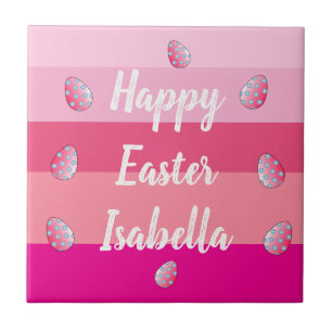 Happy Easter Candy Colours And Eggs Tile