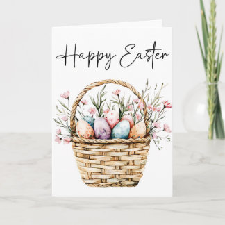 Happy Easter Card, Easter Basket Card