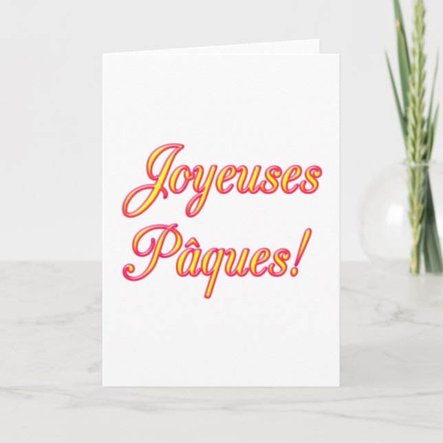 Happy Easter card, French Holiday Card (Front)