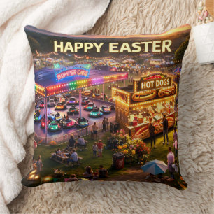 Happy Easter carnival pillow