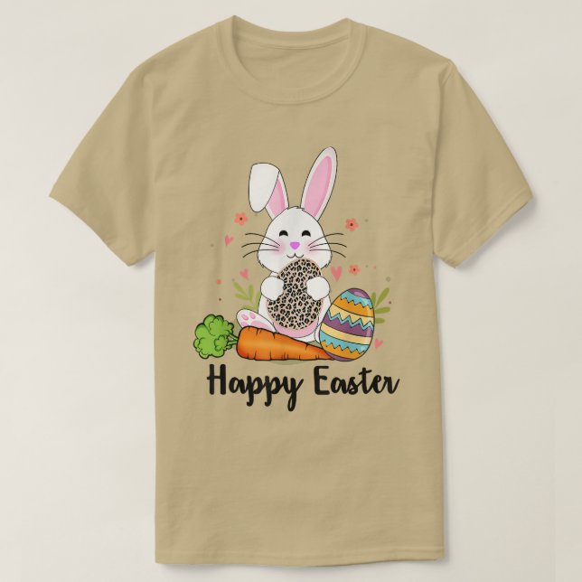Happy Easter, Carrot Bunny Egg  T-Shirt (Design Front)