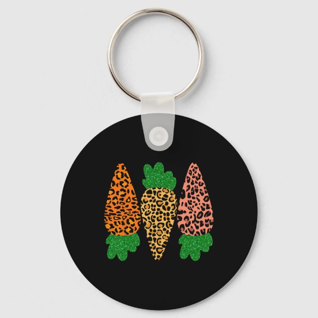 Happy Easter Carrots  Key Ring (Front)