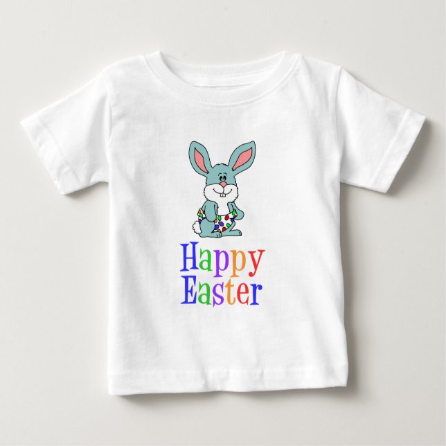 Happy Easter Cartoon Bunny Baby T-Shirt (Front)