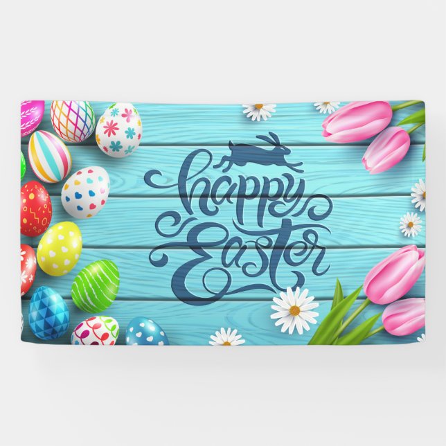 Happy Easter Celebration Banner (Horizontal)
