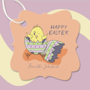Happy Easter Chick Favour   Gift Tags