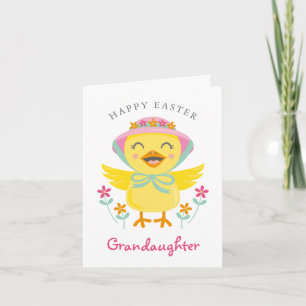 Happy Easter Chick Folded Greeting Card