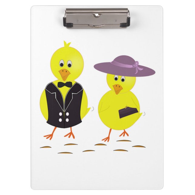 "HAPPY EASTER" CHICKS CLIPBOARD (Front)