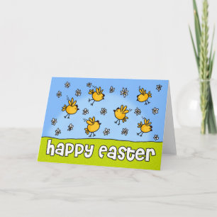 Happy Easter chicks Holiday Card