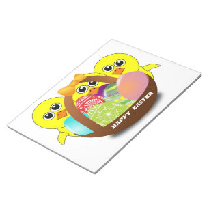 "HAPPY EASTER" CHICKS NOTEPAD