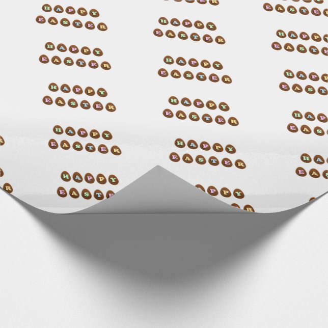 Happy Easter Chocolate Eggs Wrapping Paper (Corner)