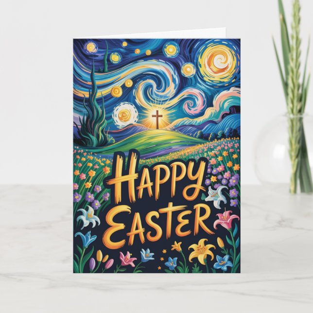 Happy Easter Church Bulk Greeting Card (Front)