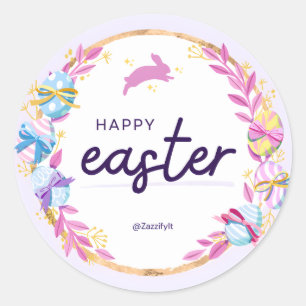 Happy Easter Classic Round Sticker