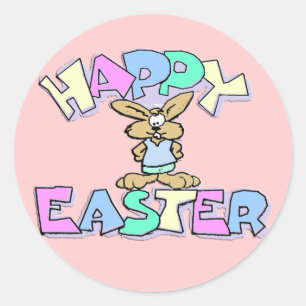 Happy Easter Classic Round Sticker