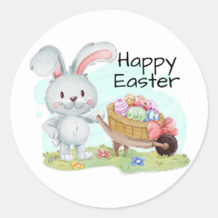 Happy Easter Classic Round Sticker