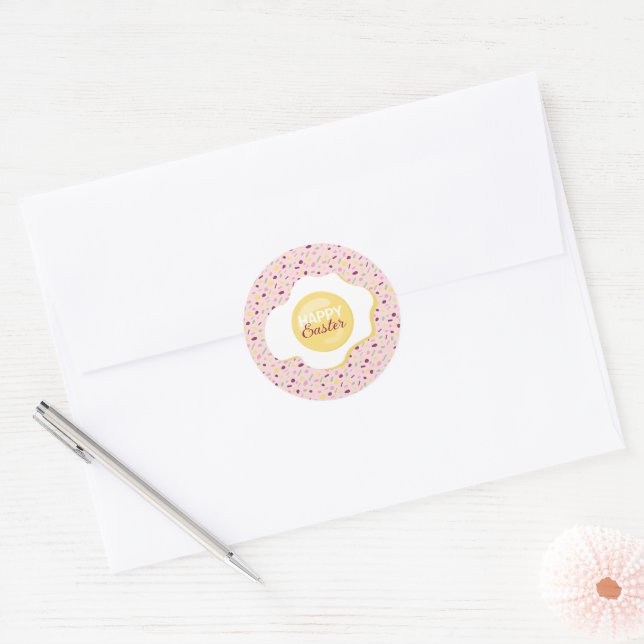 Happy Easter. Classic Round Sticker (Envelope)