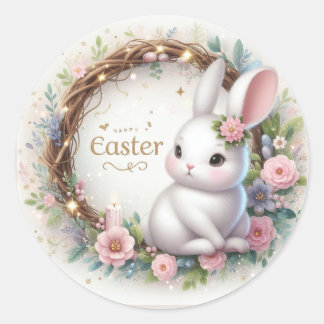 Happy Easter Classic Round Sticker
