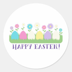 Happy Easter Classic Round Sticker