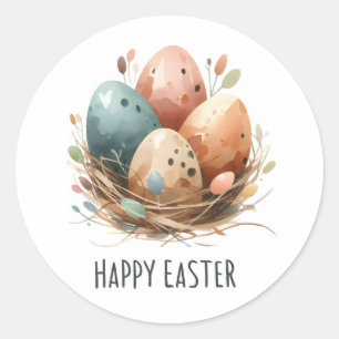 Happy Easter Classic Round Sticker