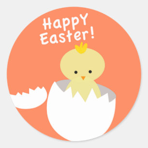 Happy Easter Classic Round Sticker
